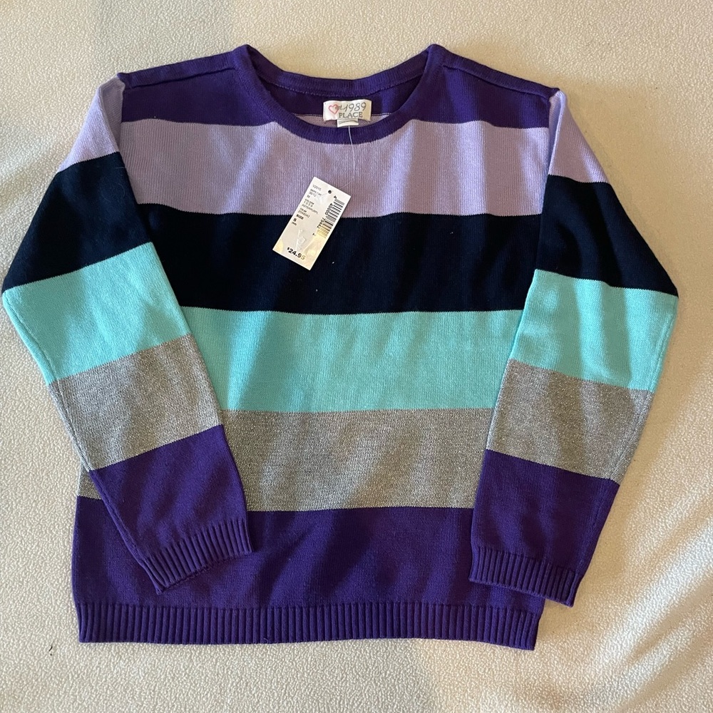 The Children’s Place little girl size 5/6 multicolor sweater NWT